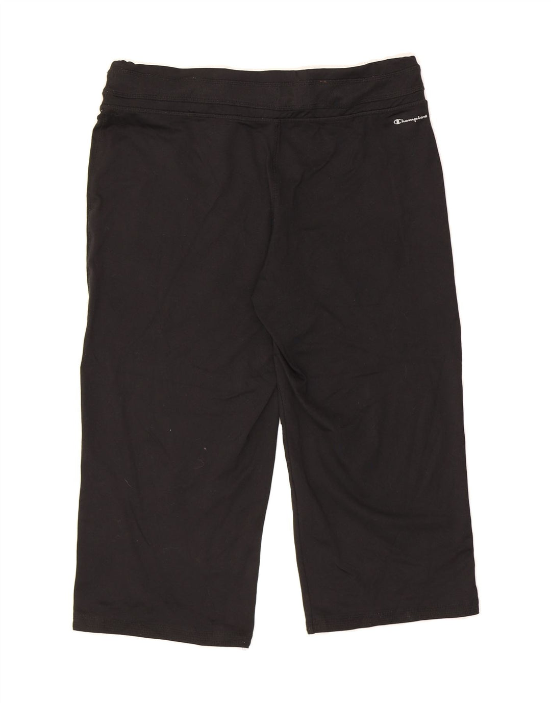CHAMPION Womens Capri Tracksuit Trousers UK 14 Medium Black Polyester Vintage Champion and Second-Hand Champion from Messina Hembry 