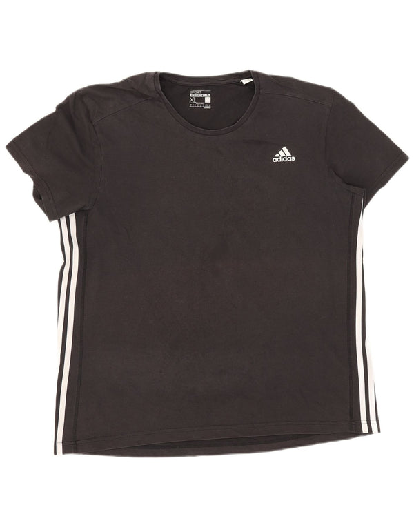 Adidas Herre Climalite T-Shirt Top XL Sort Bomuld