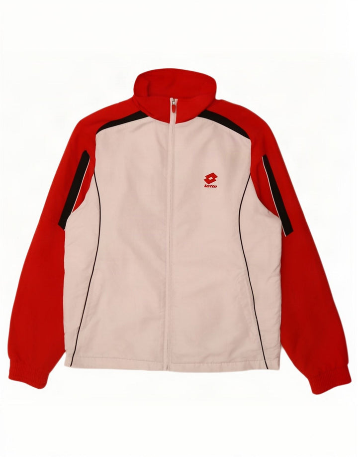 Lotto Træningsdragt til mænd Topjakke UK 38/40 Medium White Colourblock Polyester