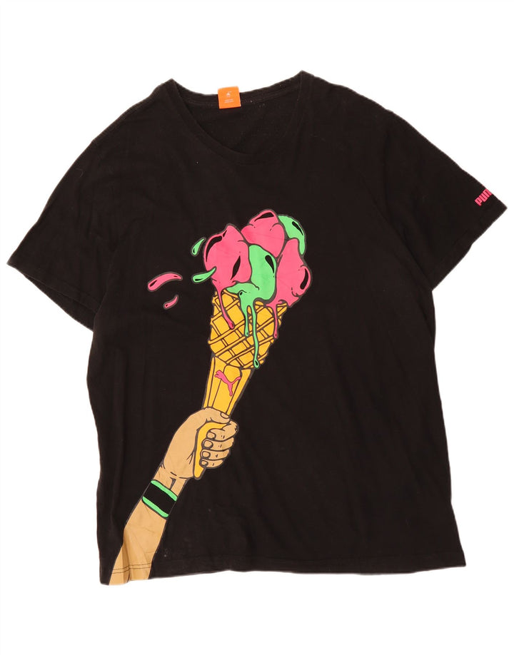 PUMA Herre grafisk T-shirt top 2XL sort bomuld