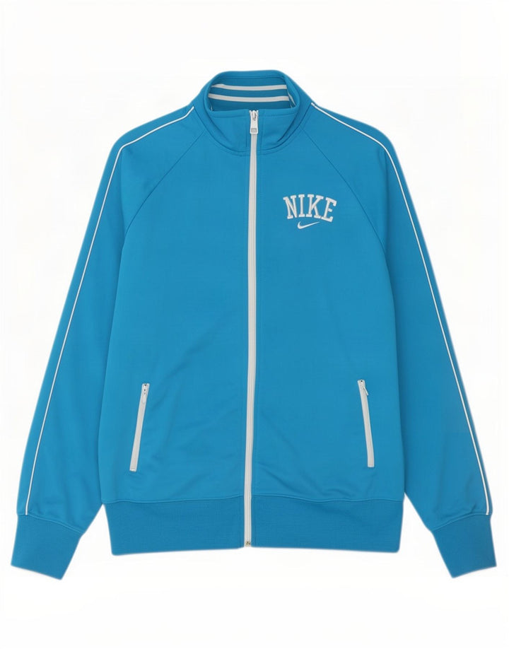 Nike grafisk træningsdragt til mænd, topjakke XL blå polyester