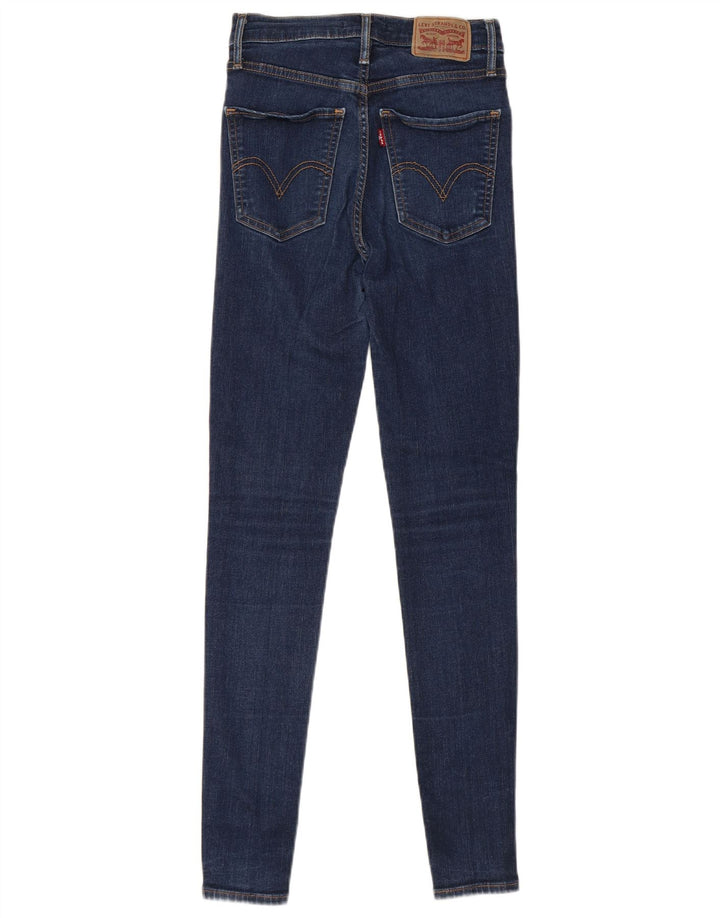 LEVI'S Kvinder Mile High Super Skinny Jeans W25 L30 Blå Bomuld