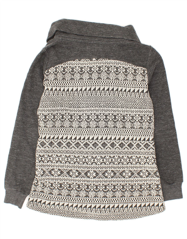 CHAMPION Womens Tracksuit Top Jacket UK 10 Small Grey Fair Isle Cotton Vintage Champion and Second-Hand Champion from Messina Hembry 