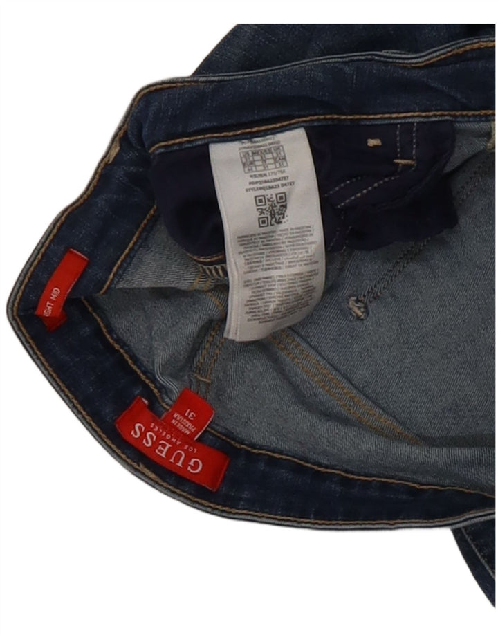 Guess Dame Mid Rise Straight Jeans W31 L31 Blå Bomuld