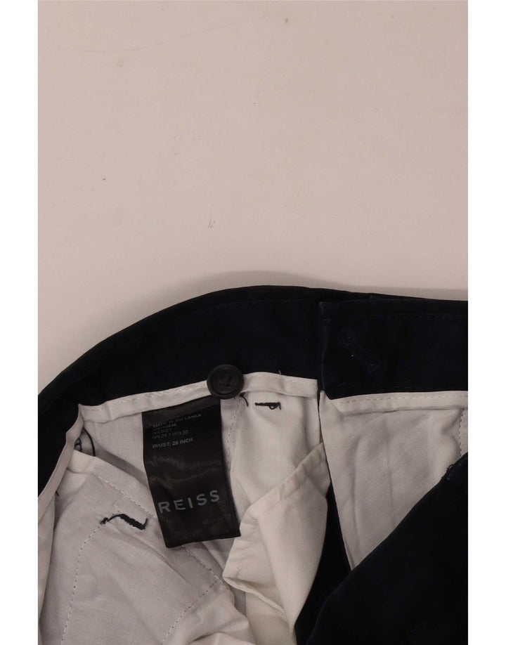 Reiss Chino Shorts til mænd W28 Små marineblå bomuld
