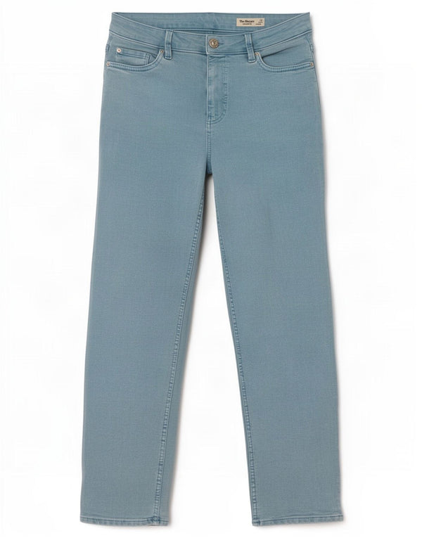 Marks & Spencer Womens Straight Jeans UK 12 Medium W30 L27 Turquoise