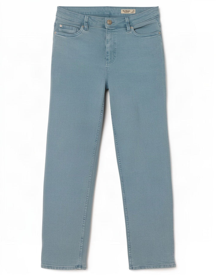 Marks & Spencer Dame Straight Jeans UK 12 Medium W30 L27 Turkis