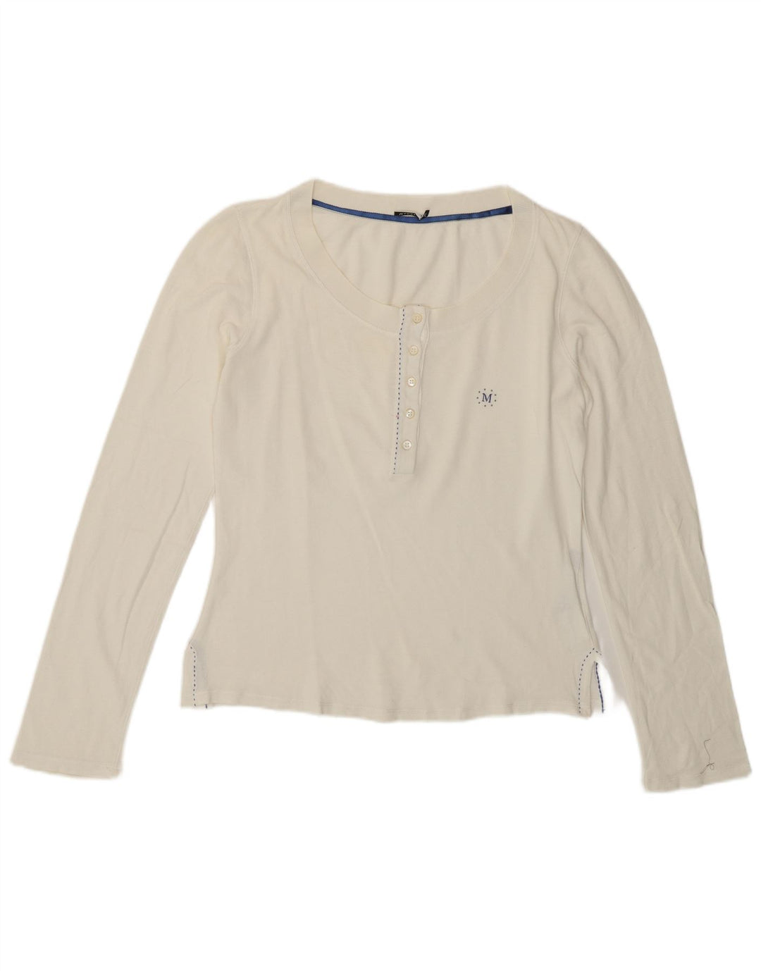 Marella Dame Top Langærmet UK 14 Large Off White Bomuld