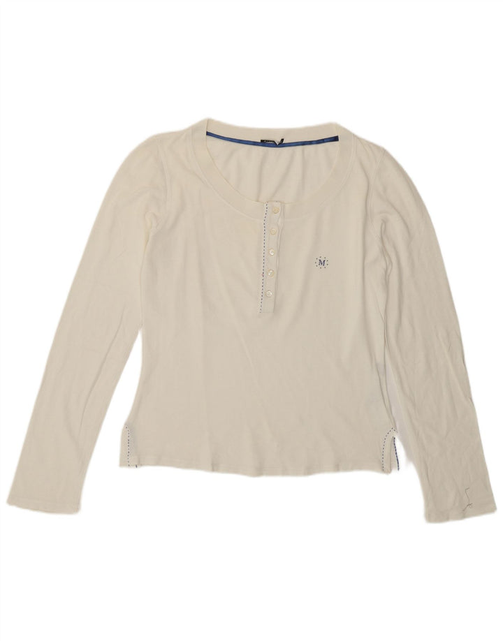Marella Dame Top Langærmet UK 14 Large Off White Bomuld