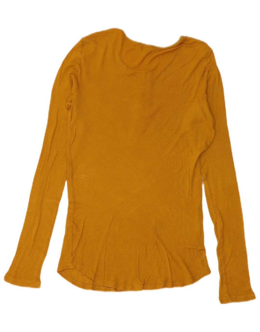 Massimo Dutti Dame Top Langærmet UK 12 Medium Gul Polyester