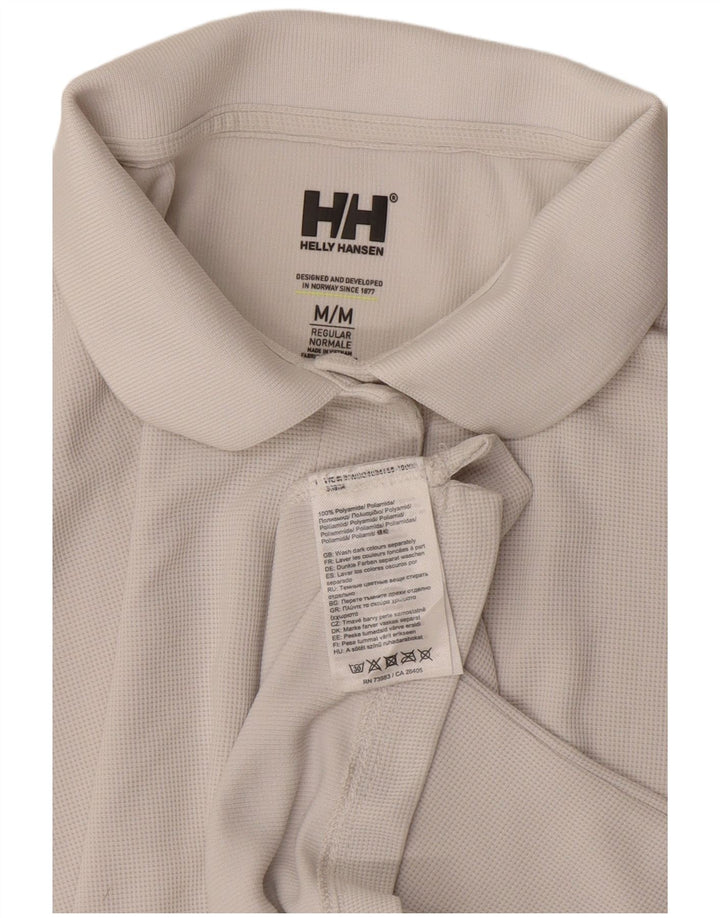 Helly Hansen Womens Regular Polo Shirt UK 14 Medium White Polyamide