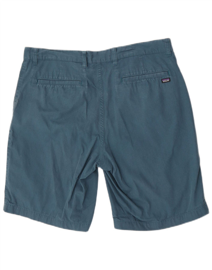 Patagonia Herre Chino Shorts W34 Stor Blå Bomuld