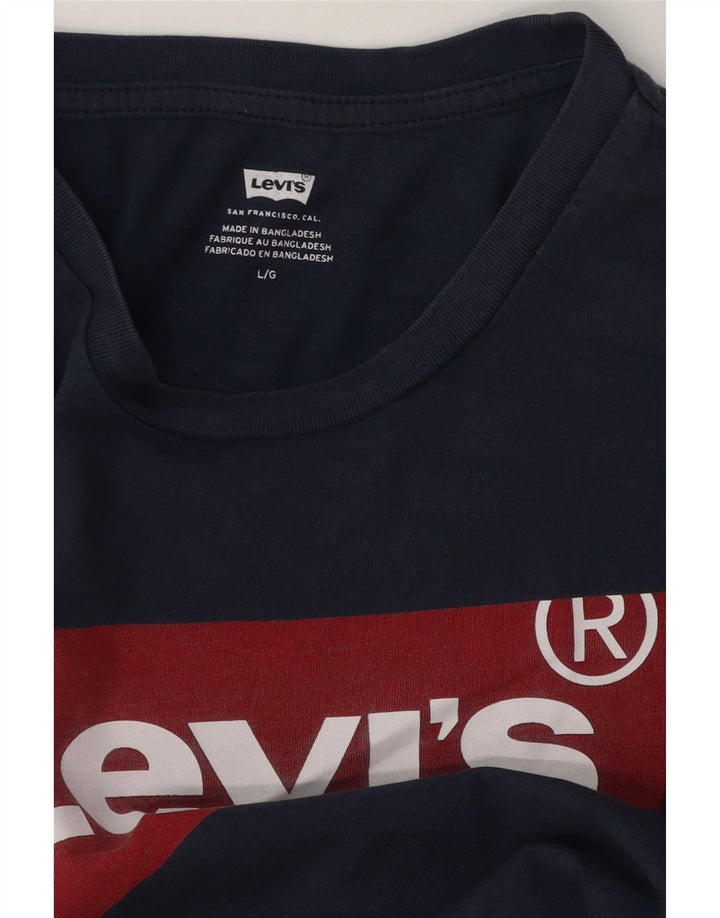 Levi's Grafisk T-shirt til mænd, stor marineblå
