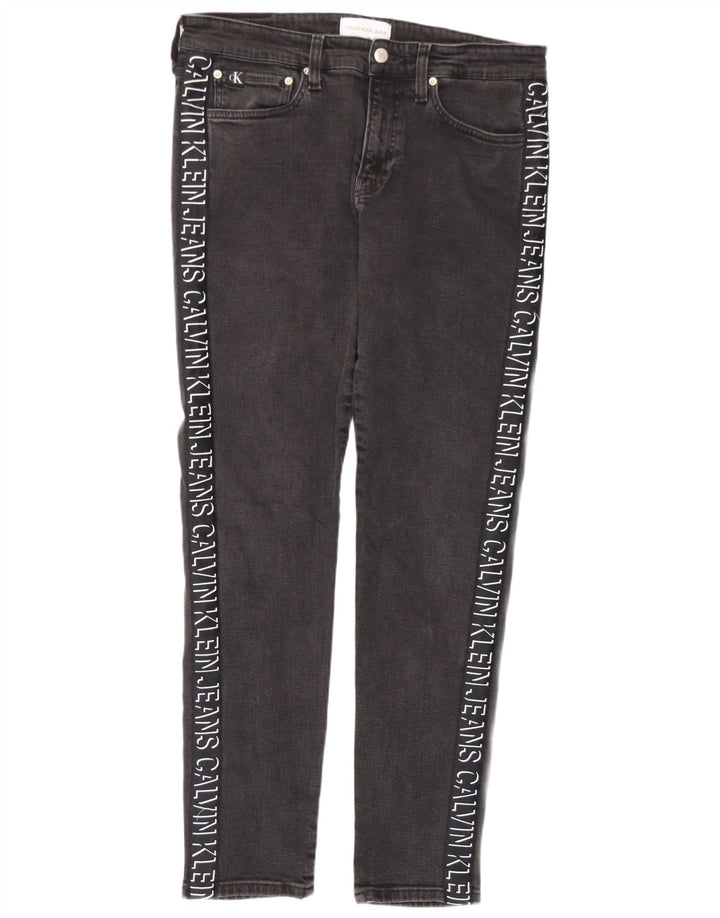 Calvin Klein Herre Graphic Slim Jeans W34 L32 Grå Bomuld