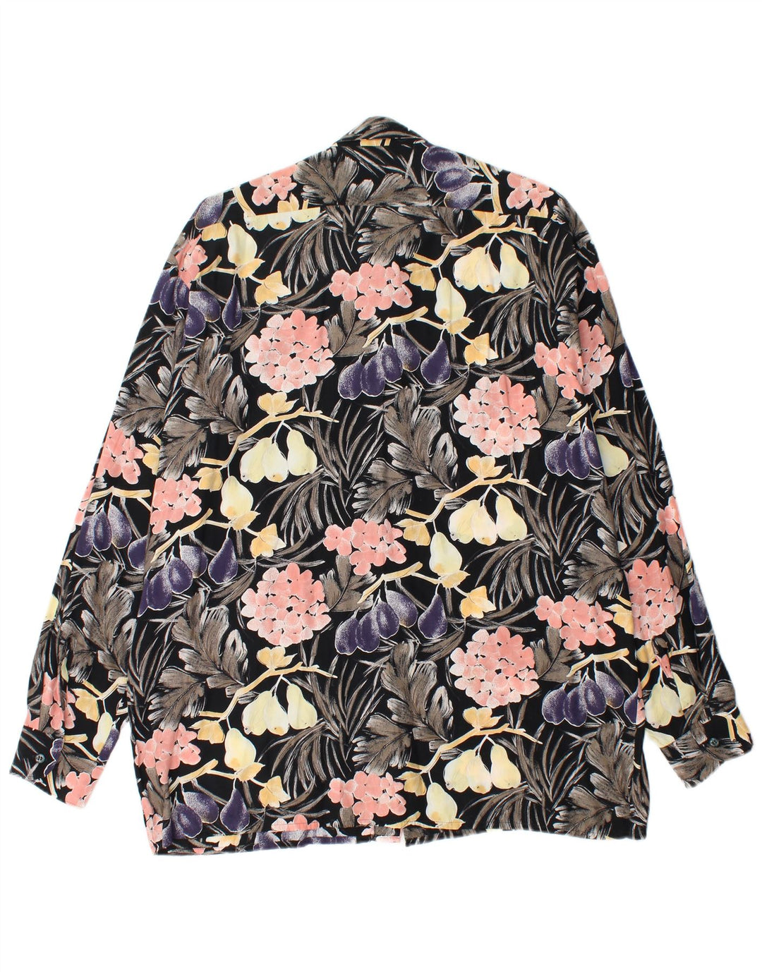 ELSBACH Herre Pullover Shirt Størrelse 41/42 Large Black Floral Viscose