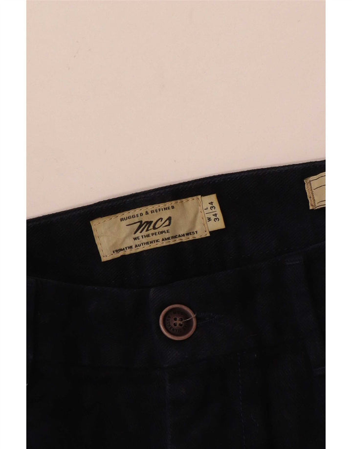Marlboro Classics Straight Chino-bukser til mænd W34 L28 Marineblå