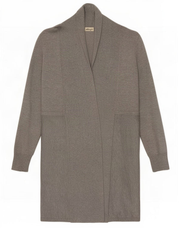 Phase Eight Womens Longline Open Cardigan Sweater UK 10 Small Grey Viscose