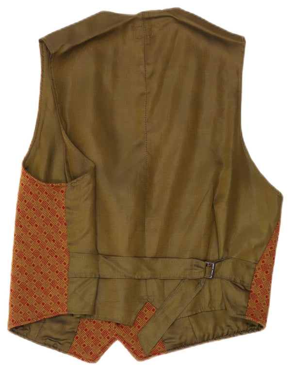 Manor House Herre Regular vest Stor Brun Geometrisk Viscose Classic
