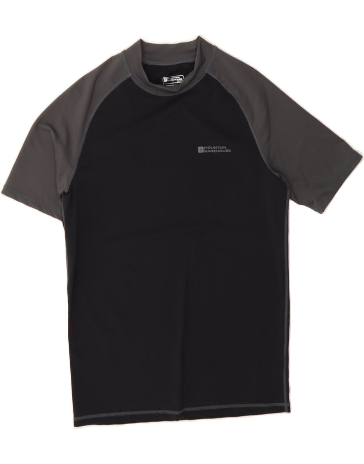 MOUNTAIN WAREHOUSE Mens T-Shirt Top Medium Black Colourblock Nylon Vintage Mountain Warehouse and Second-Hand Mountain Warehouse from Messina Hembry 