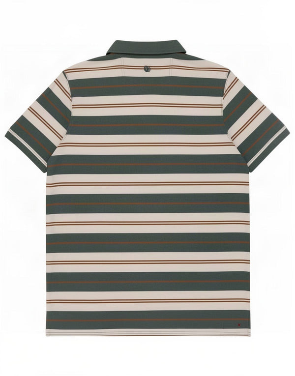 Fat Face Herre Polo Shirt XL Grøn Stribet Bomuld