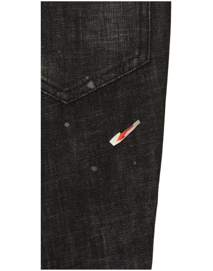 Dsquared2 Dame Straight Jeans IT 44 Medium W30 L26 Sort Bomuld