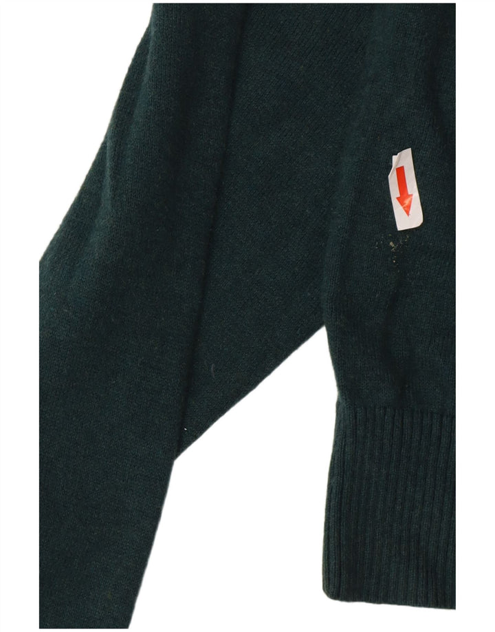 Eddie Bauer Herre Zip Neck Jumper Sweater Medium Green Bomuld