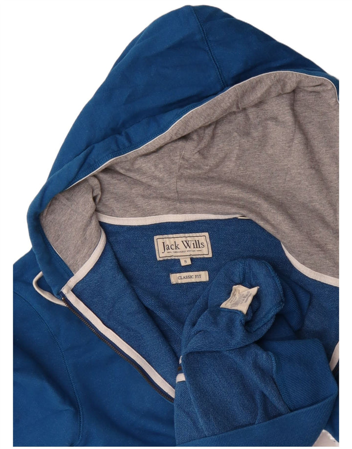 JACK WILLS Herre Salcombe Devon Classic Fit Hættetrøje med lynlås, lille blå