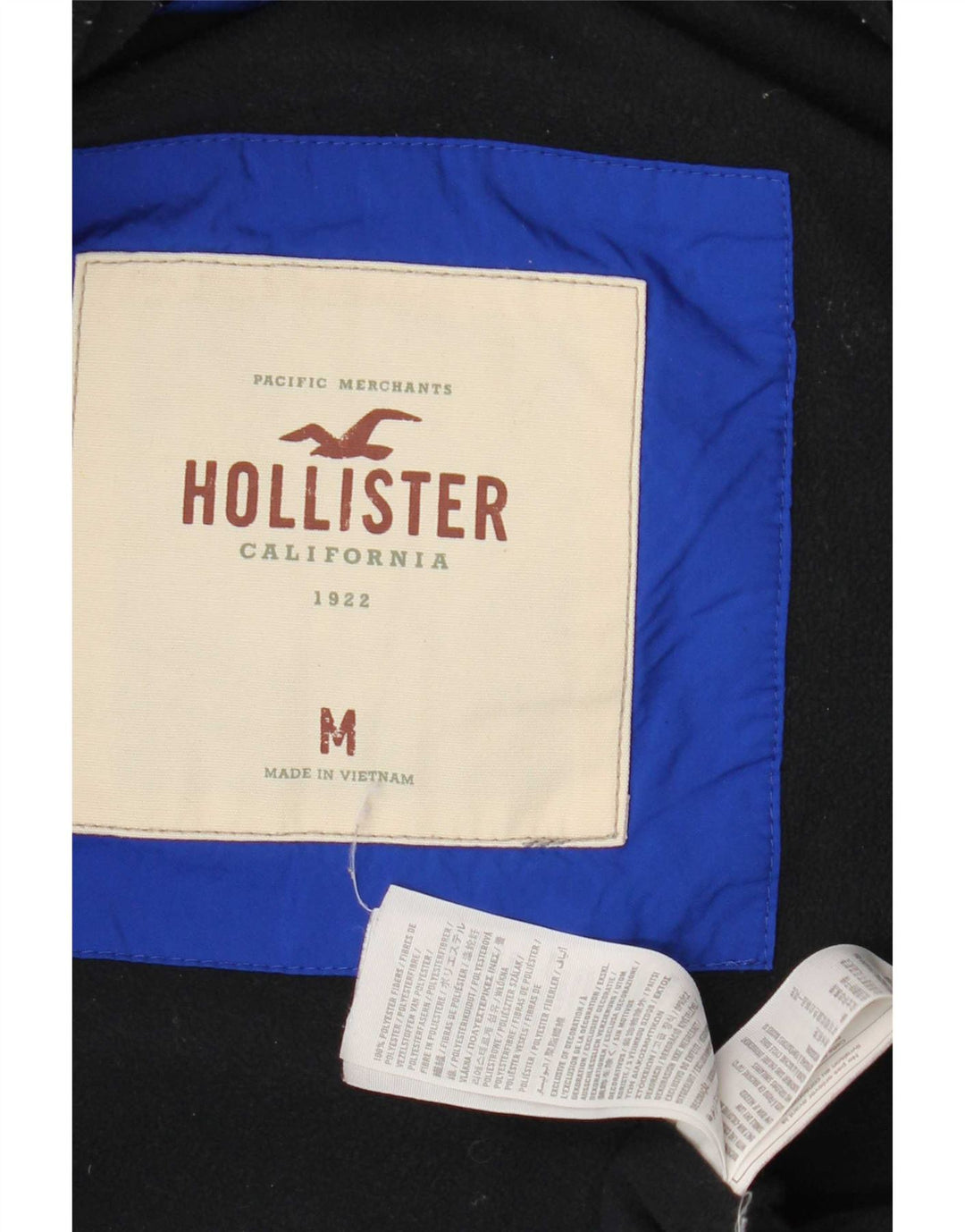 Hollister Herre Polstret Gilet UK 38 Medium Blue Polyester