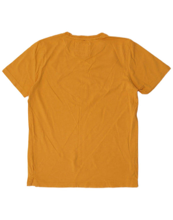 CREW CLOTHING Herre T-Shirt Top Medium Gul Bomuld