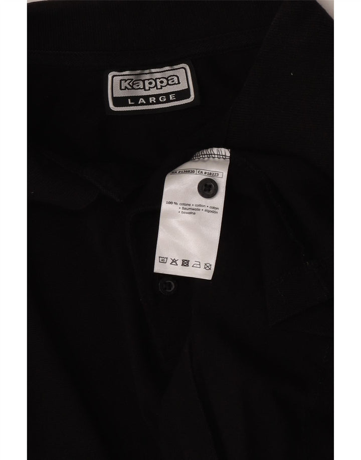 KAPPA Herre poloshirt Stor sort bomuld