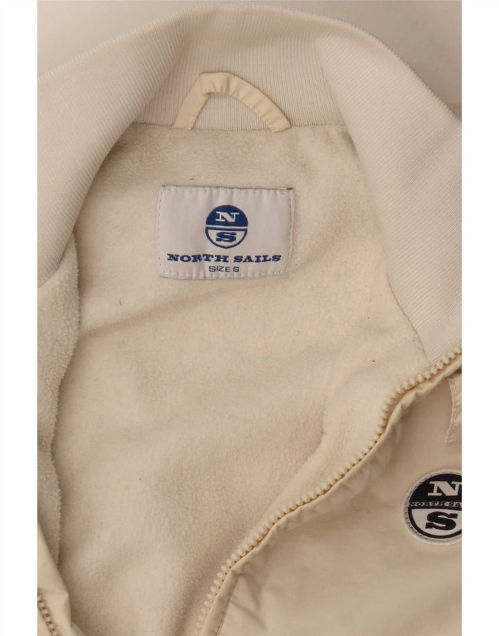 North Sails Womens Bomber Jacket UK 10 Small Off White Polyamid