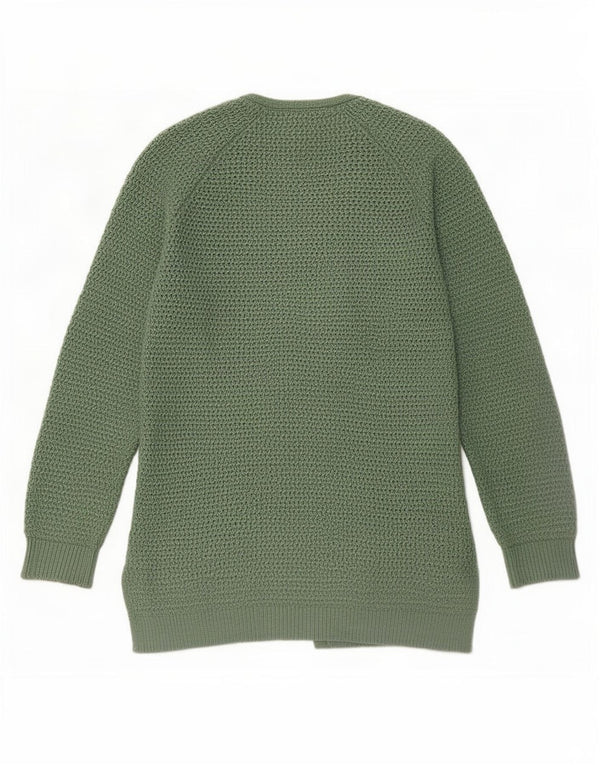 Fat Face Womens Open Cardigan Sweater UK 8 Small Green Acryl