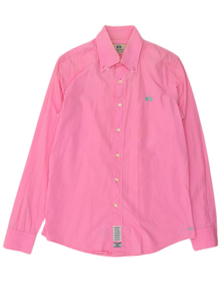 La Martina Herreskjorte Medium Pink Bomuld