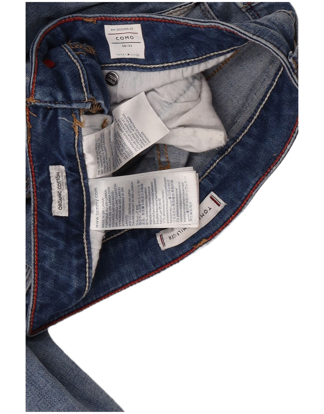 Tommy Hilfiger Dame Como Jegging Jeans W28 L32 Blå Bomuld