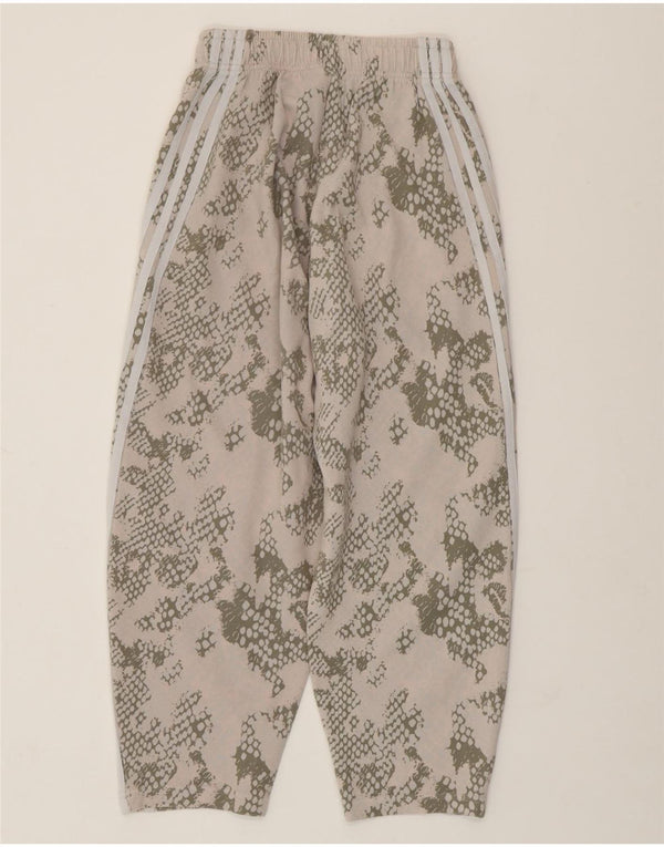 ADIDAS Træningsdragtsbukser til kvinder UK 4/6 XS Beige Camouflage Bomuld