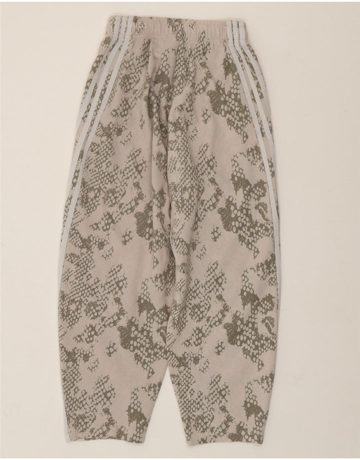 ADIDAS Træningsdragtsbukser til kvinder UK 4/6 XS Beige Camouflage Bomuld