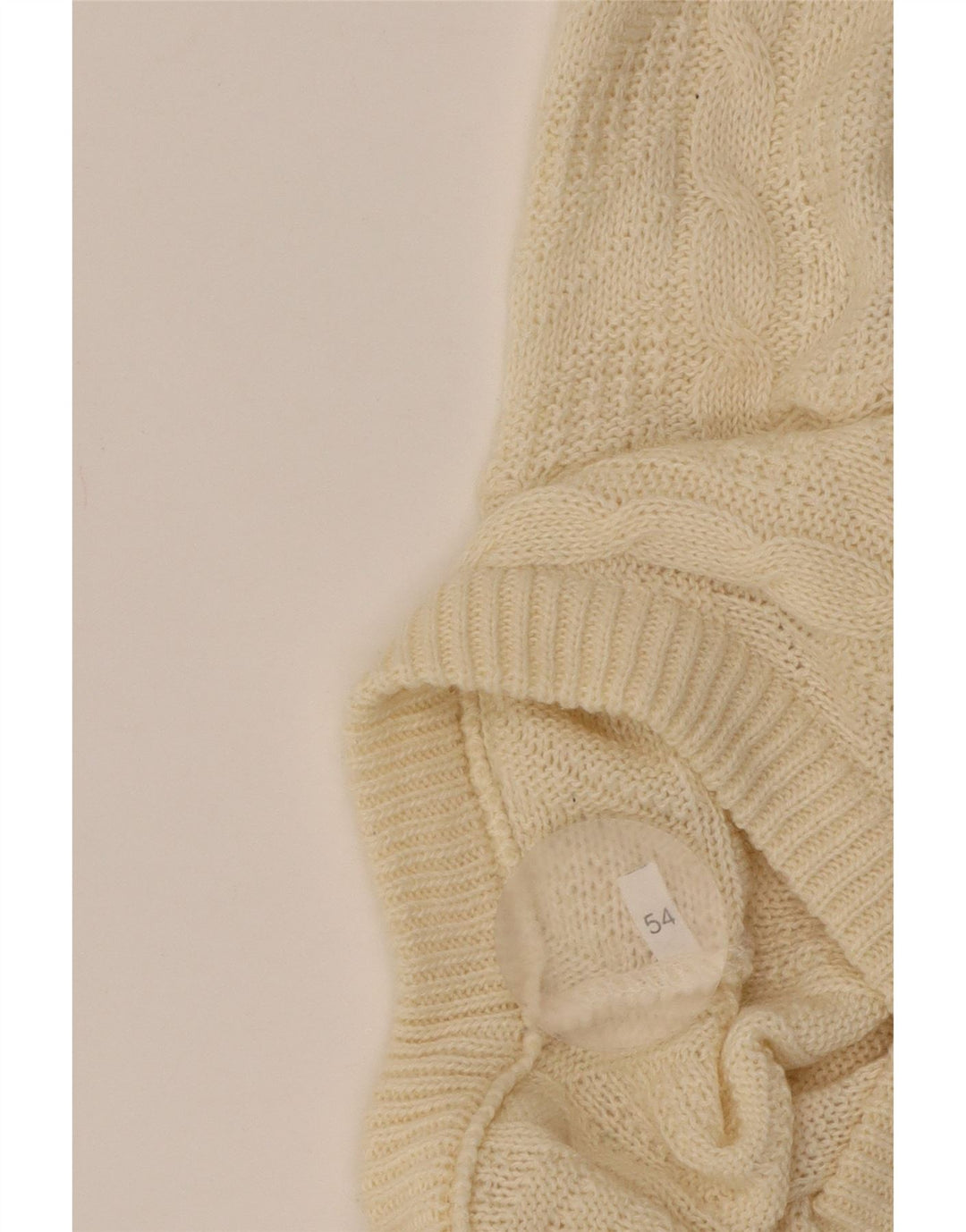 VINTAGE Herre V-hals sweater IT 54 XL Beige