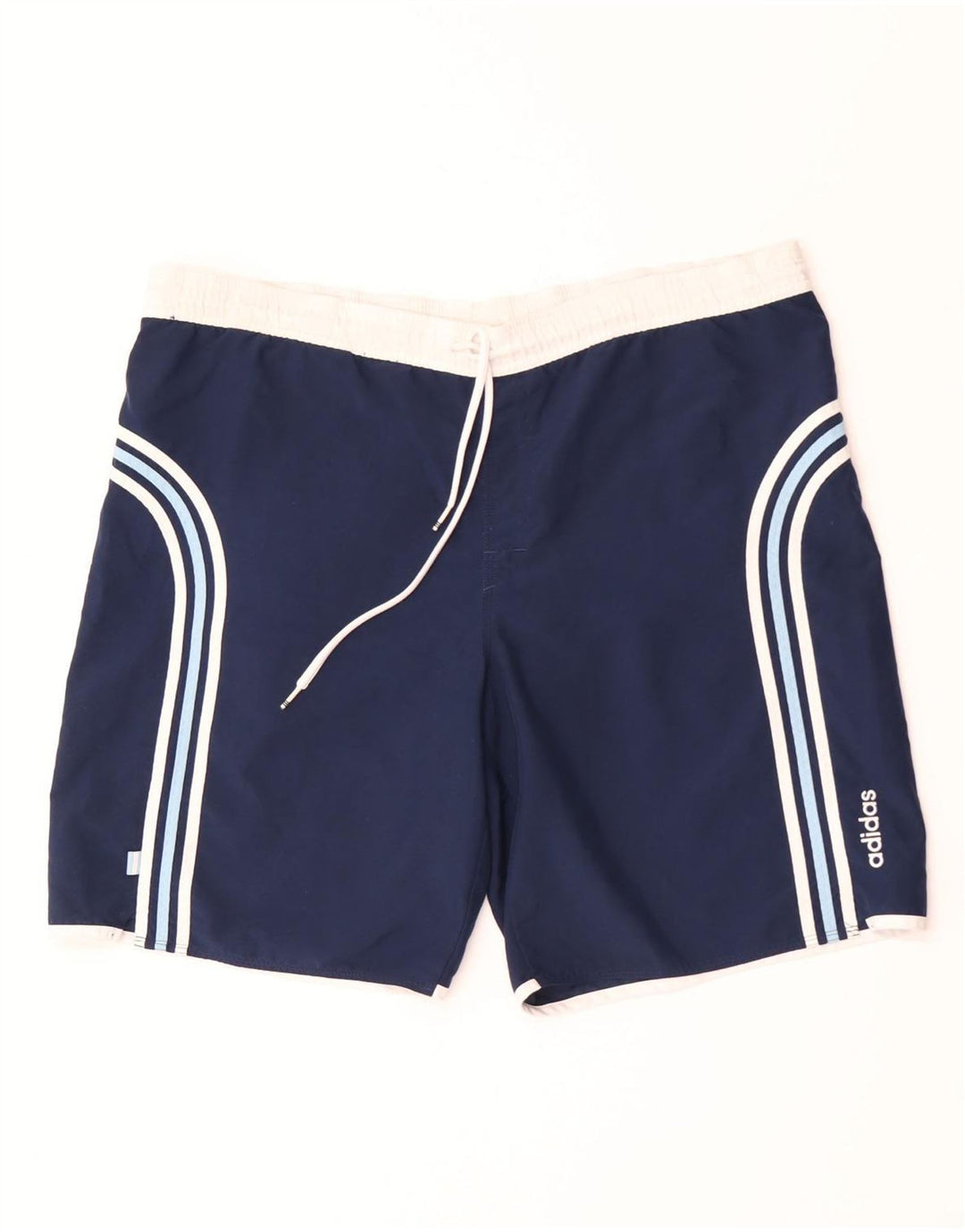 Adidas Badeshorts til mænd store marineblå stribet polyester