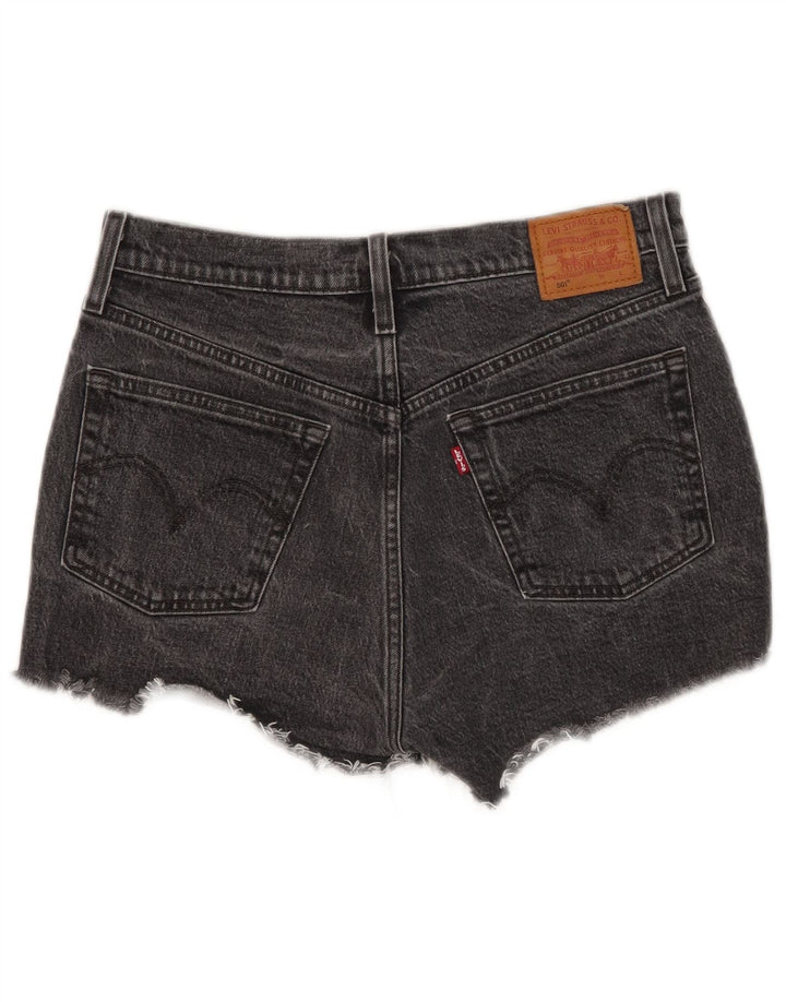 Levi's Womens 501 denimshorts W28 Mellem sort bomuld