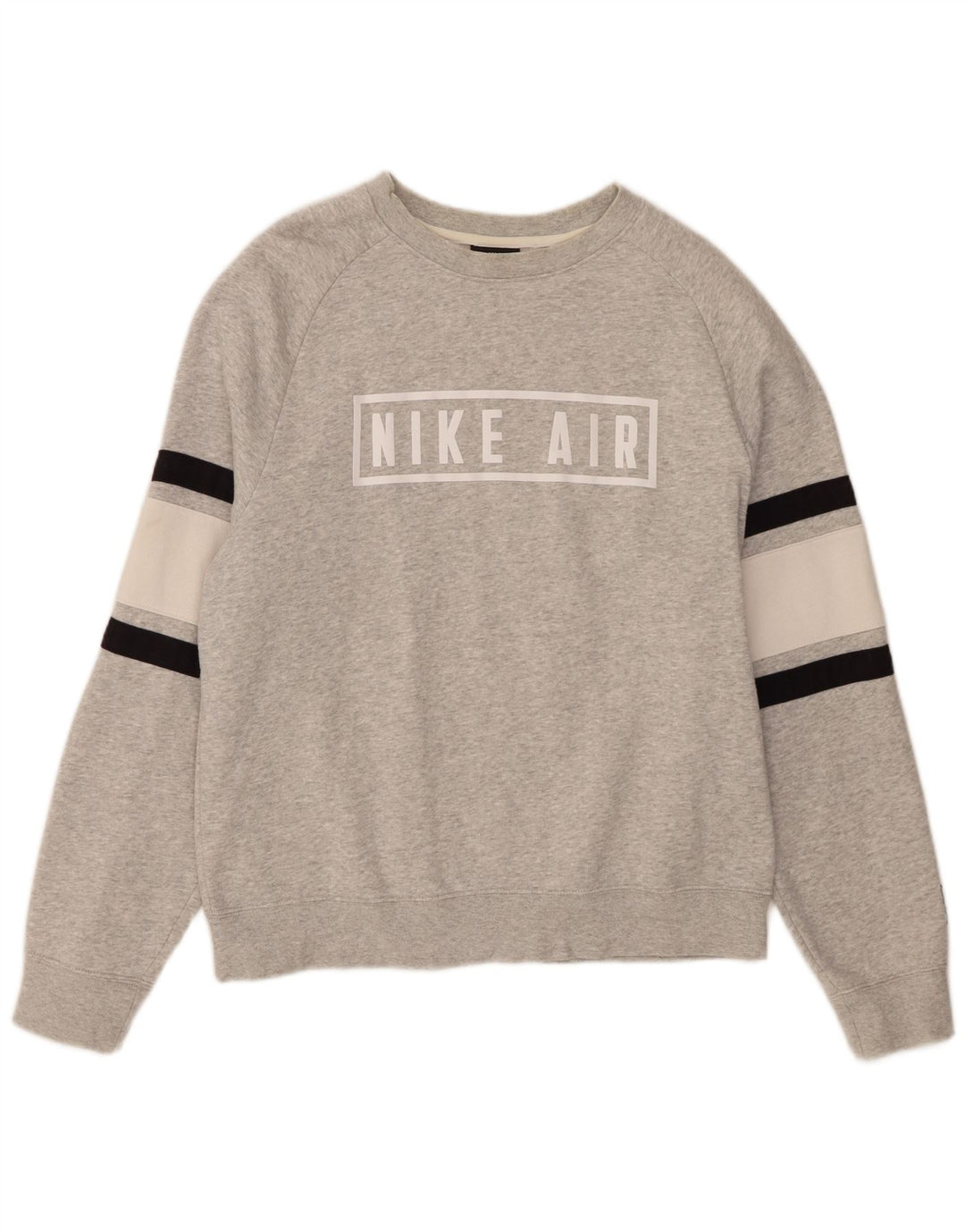 Nike Dame Grafisk Oversized Sweatshirt Jumper Lille Grå Colourblock