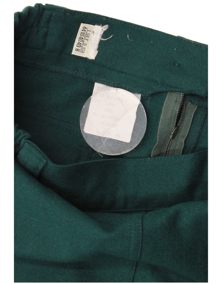 Vintage Dame Cargo Nederdel IT 44 Medium W30 Grøn uld