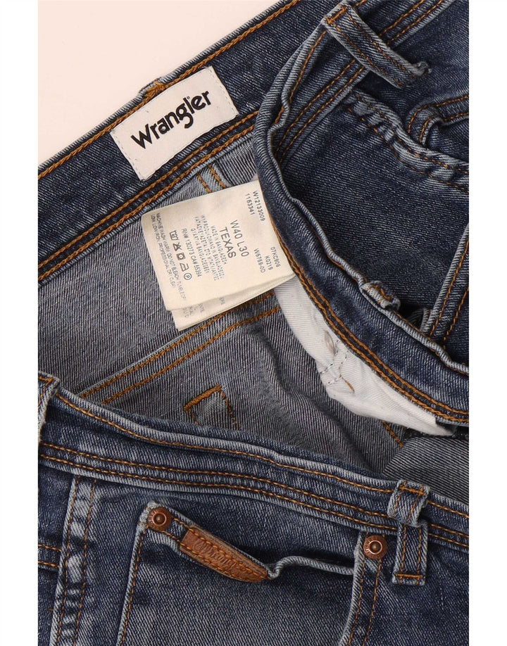 Wrangler Herre Texas Straight Jeans W40 L27 Blå Bomuld