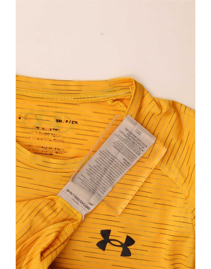 Under Armour Herre T-Shirt Top Lille Gul Stribet Polyester