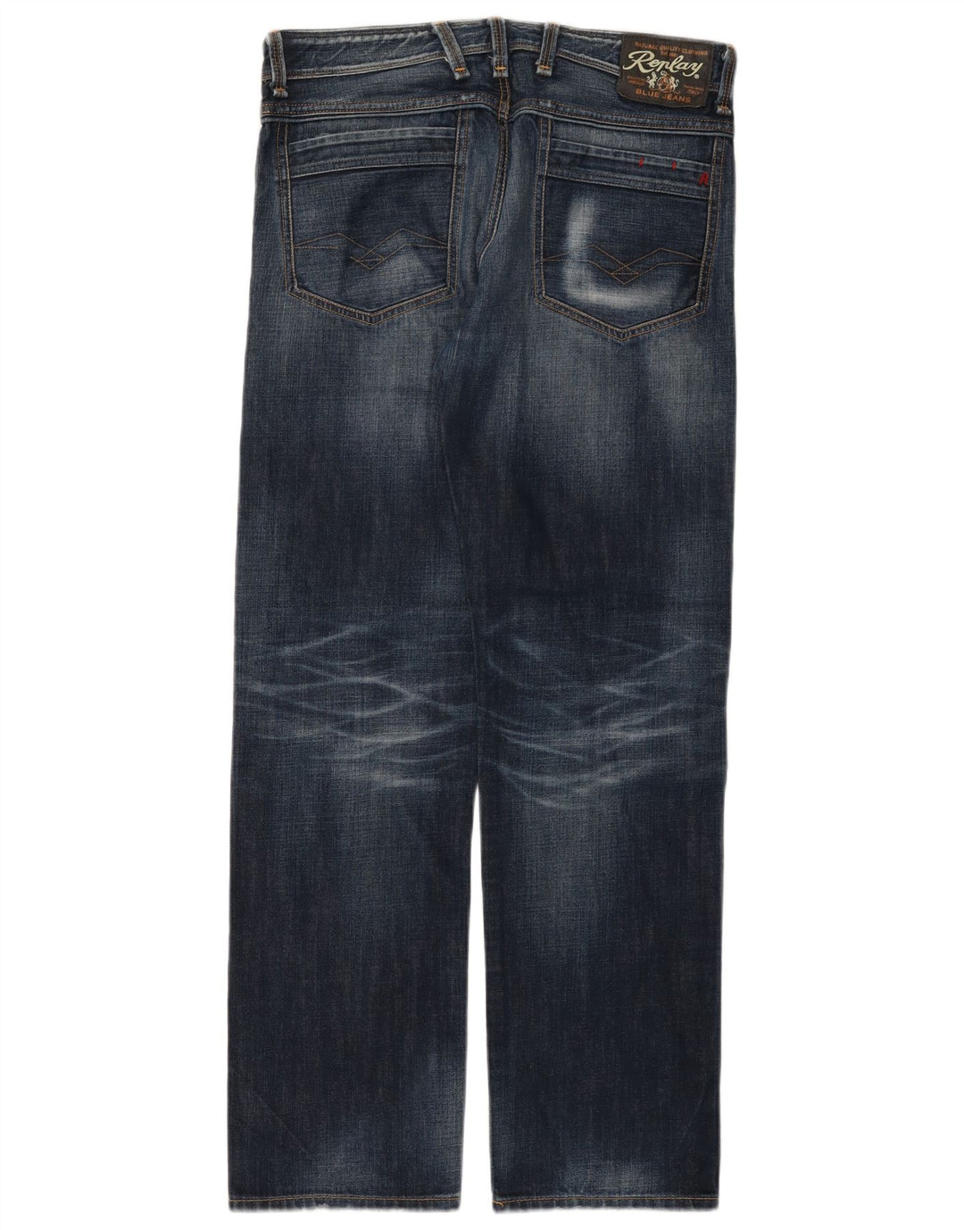Replay Herre Lenaldo Straight Jeans W33 L32 Blå
