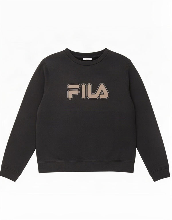 Fila Womens Graphic Sweatshirt Jumper UK 18 XL Black Cotton