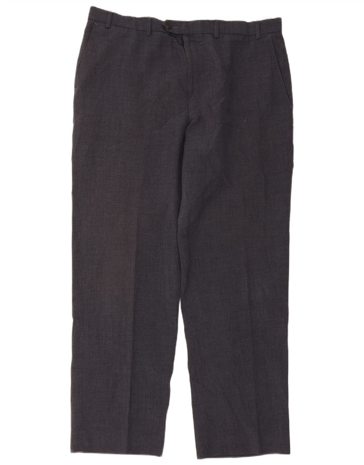 Marks & Spencer Straight Suit Bukser til mænd W38 L31 Marineblå polyester