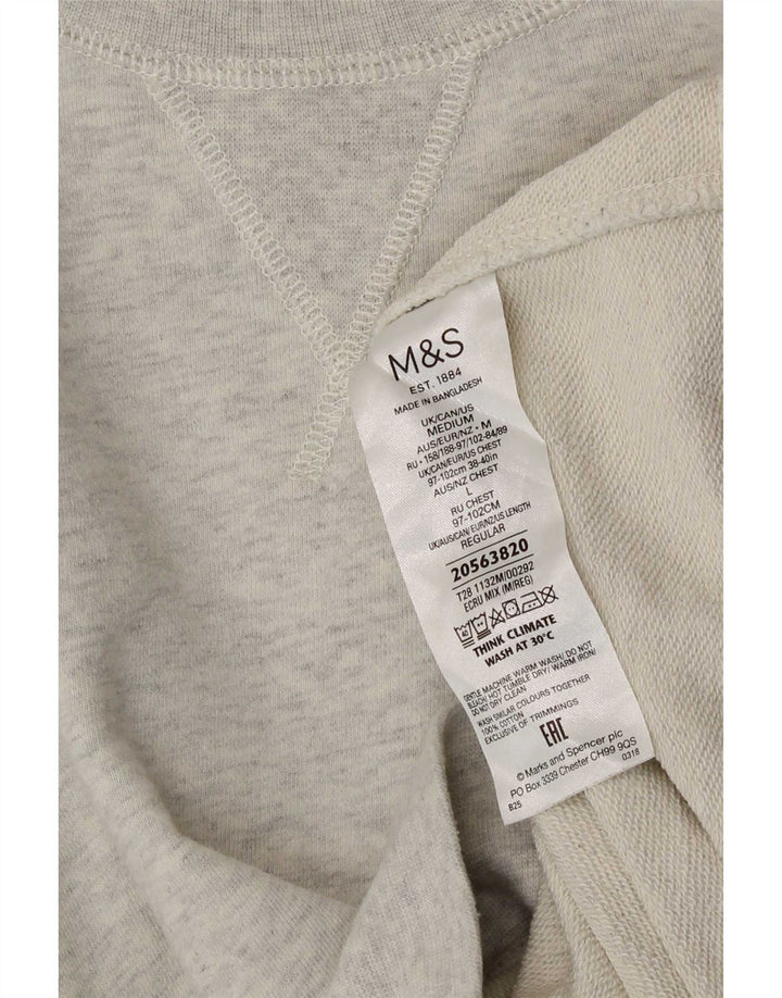 Marks & Spencer Herre sweatshirt Jumper Medium Grå Bomuld