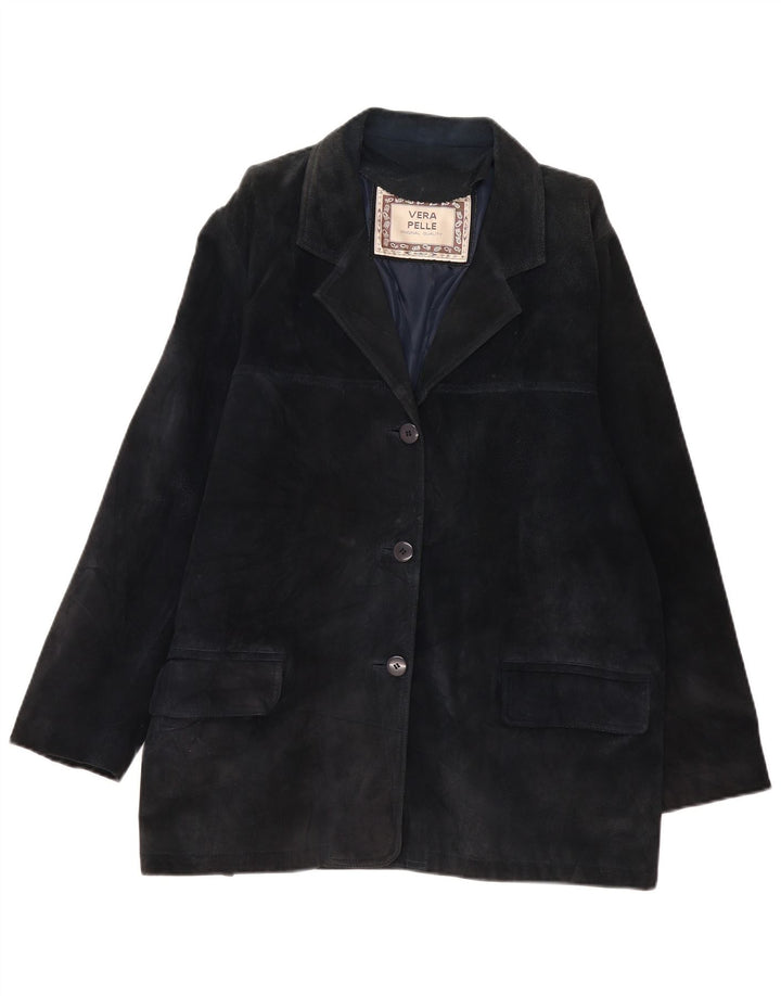 Vintage Dame Oversized 3 Knaps Ruskind Blazer Jacket IT 48 XL Navy Blue