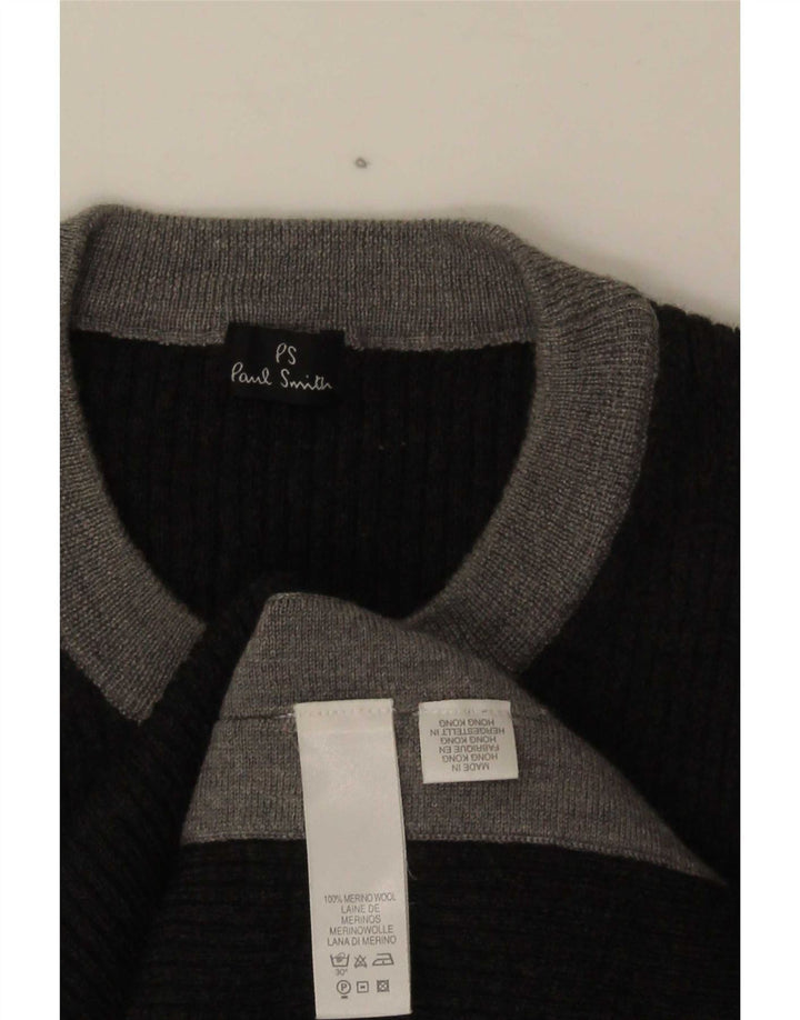 Paul Smith sweater med rund hals til kvinder UK 12 Medium Grey Colourblock