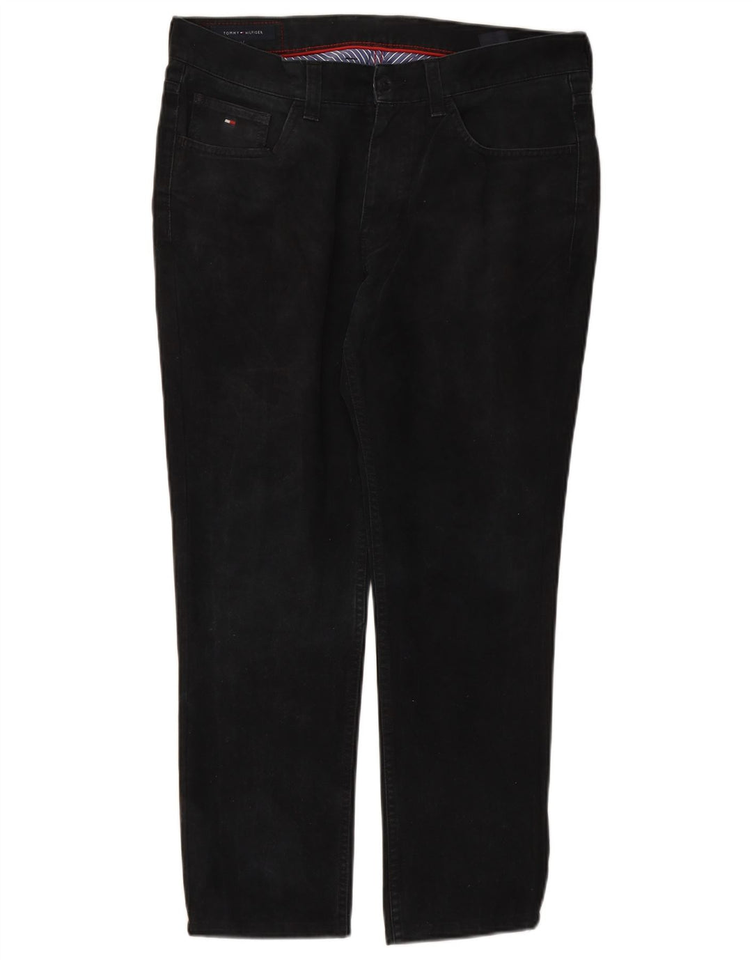 TOMMY HILFIGER Straight jeans til mænd W34 L27 sort bomuld